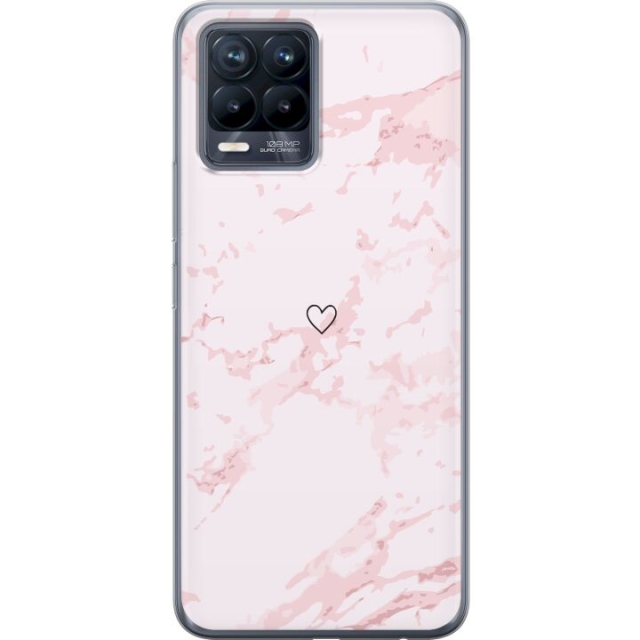 Mobile case for Realme 8 with Pink Heart design