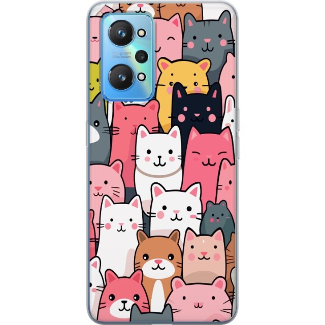 Mobile case for Realme GT Neo2 with Cat pattern design