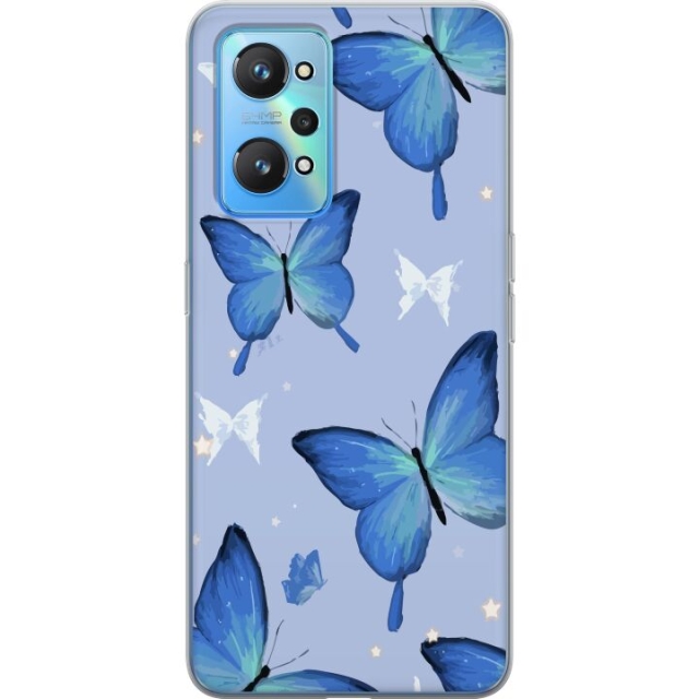 Mobile case for Realme GT Neo2 with Blue butterflies design