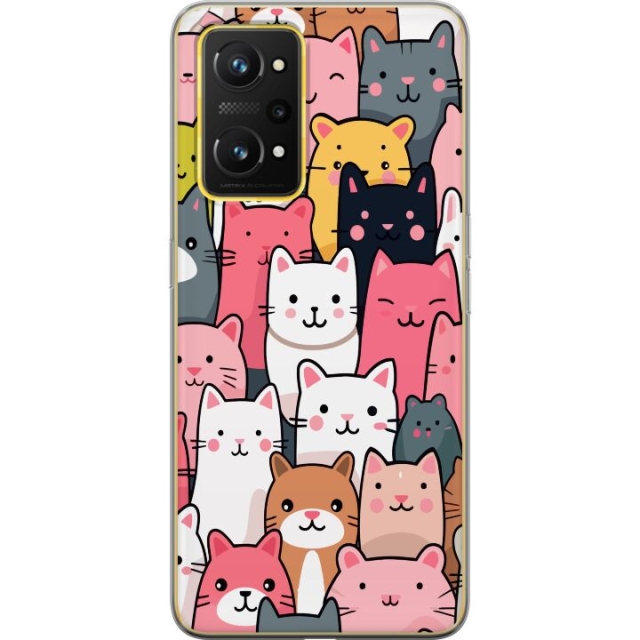 Mobile case for Realme GT Neo 3T with Cat pattern design