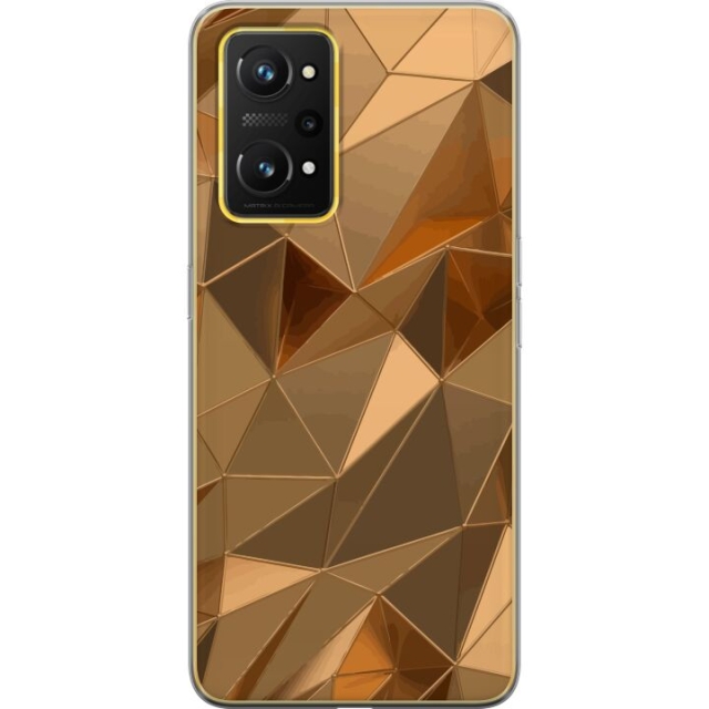 Mobile case for Realme GT Neo 3T with 3D Gold design