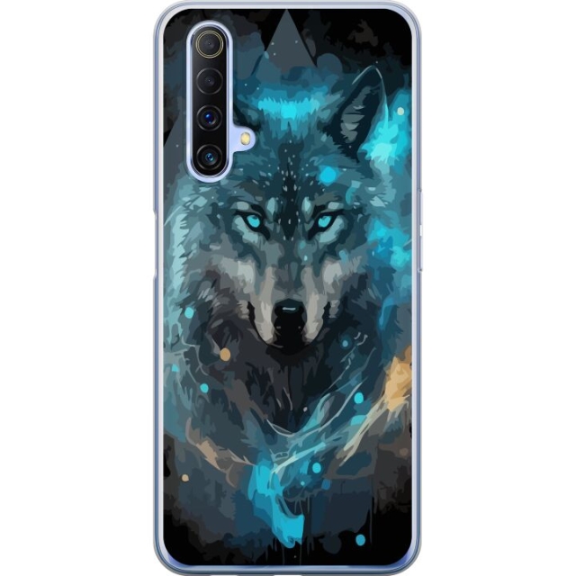 Mobile case for Realme X50 5G with Wolf design