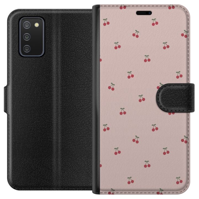 Wallet case for Samsung Galaxy A02s with Cherry design