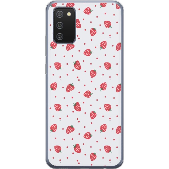 Mobile case for Samsung Galaxy A02s with Strawberries design
