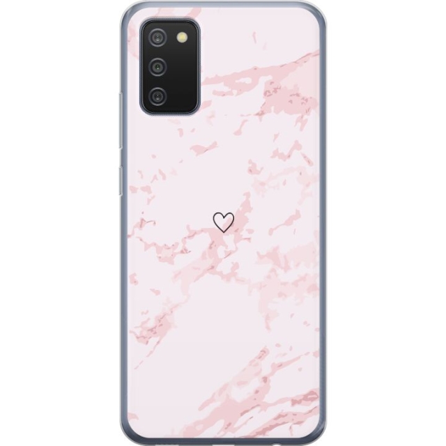 Mobile case for Samsung Galaxy A02s with Pink Heart design