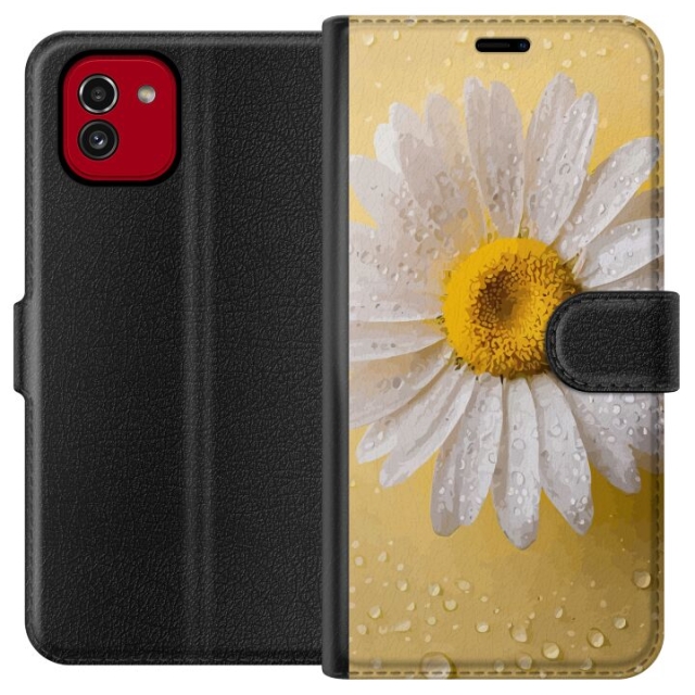 Wallet case for Samsung Galaxy A03 with Porslinsblomma design