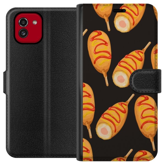 Wallet case for Samsung Galaxy A03 with Chicken drumstick design
