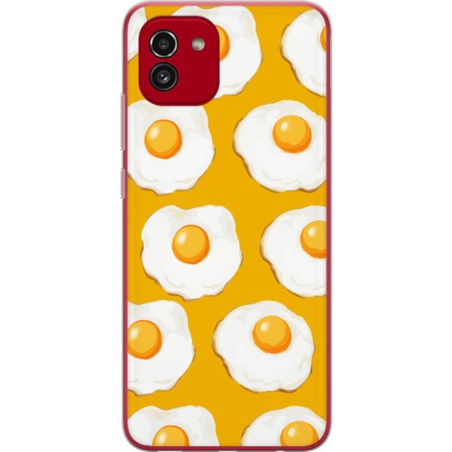 Mobile case for Samsung Galaxy A03 with Fried egg design
