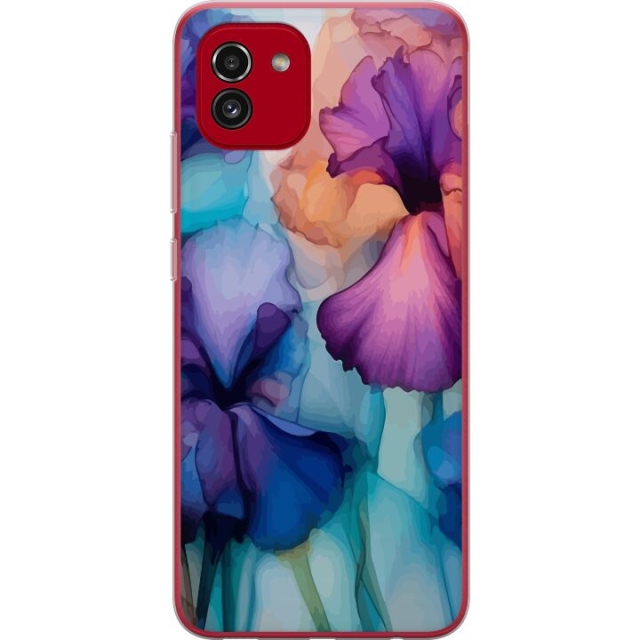 Mobile case for Samsung Galaxy A03 with Magical flowers design