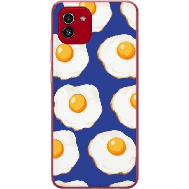 Mobile case for Samsung Galaxy A03 with Fried eggs design