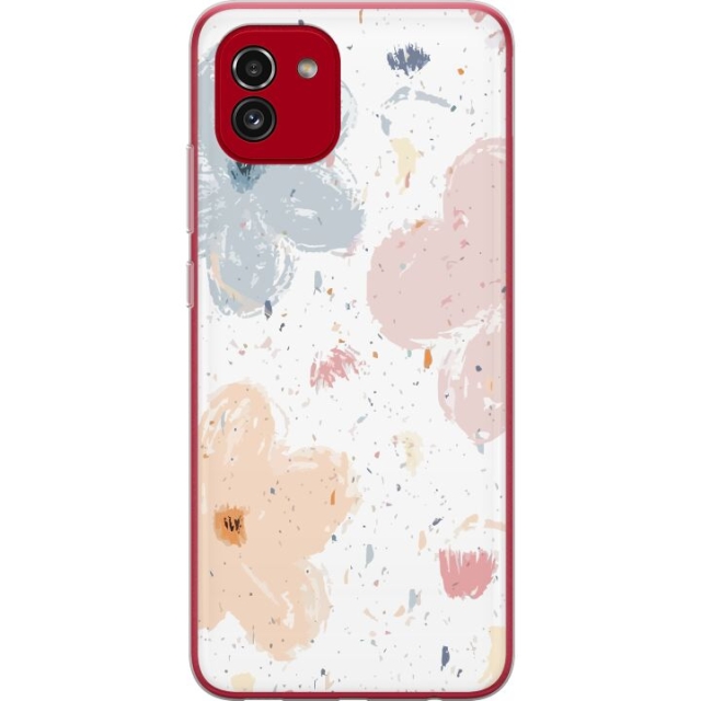Mobile case for Samsung Galaxy A03 with Flowers design