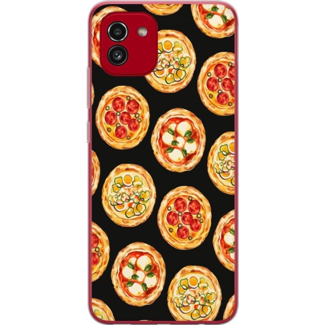 Mobile case for Samsung Galaxy A03 with Pizza design