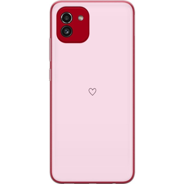 Mobile case for Samsung Galaxy A03 with Heart design