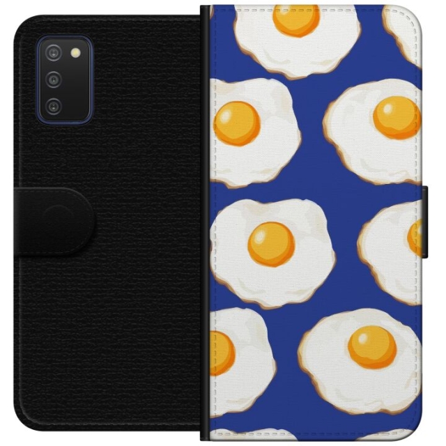 Wallet case for Samsung Galaxy A03s with Fried eggs design
