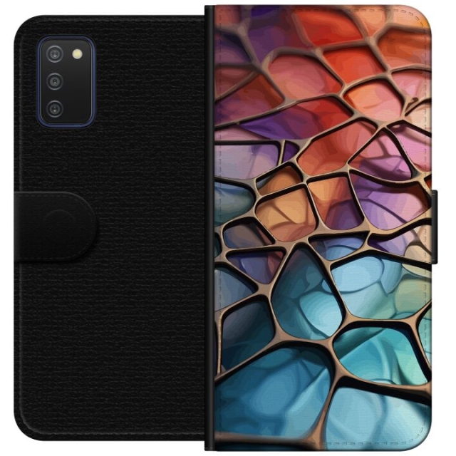 Wallet case for Samsung Galaxy A03s with Metallic pattern design