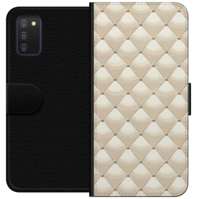 Wallet case for Samsung Galaxy A03s with Gold shine design