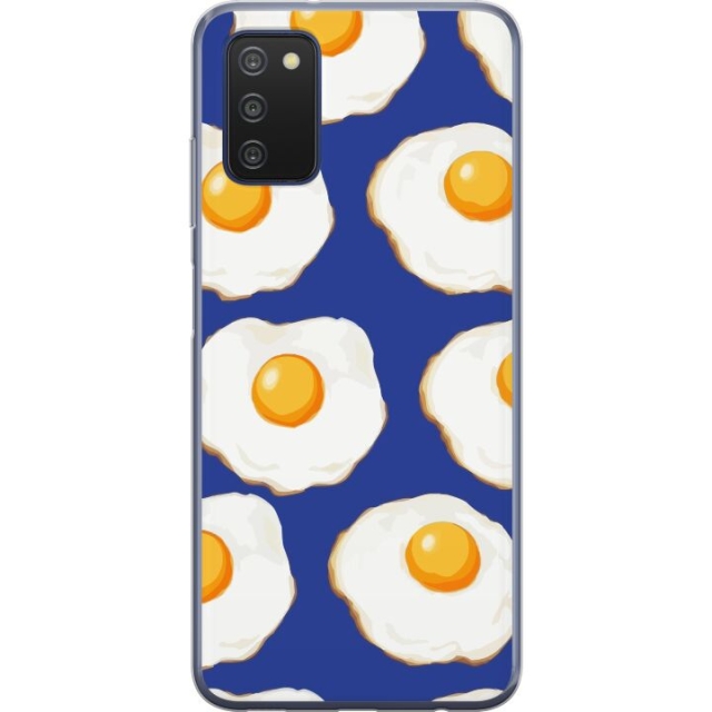 Mobile case for Samsung Galaxy A03s with Fried eggs design