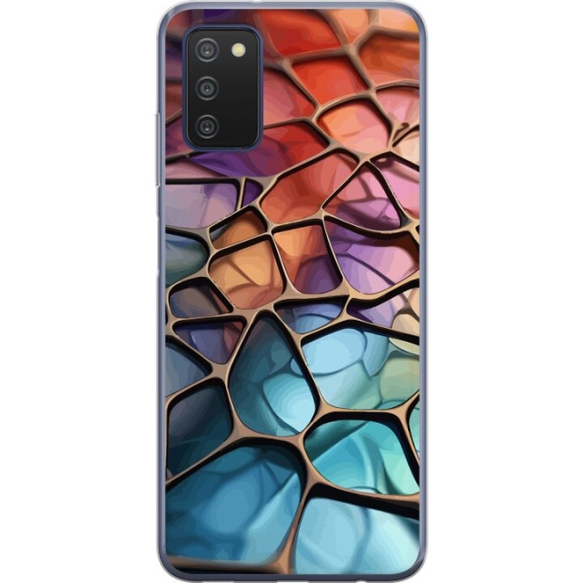Mobile case for Samsung Galaxy A03s with Metallic pattern design