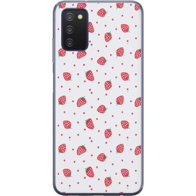 Mobile case for Samsung Galaxy A03s with Strawberries design