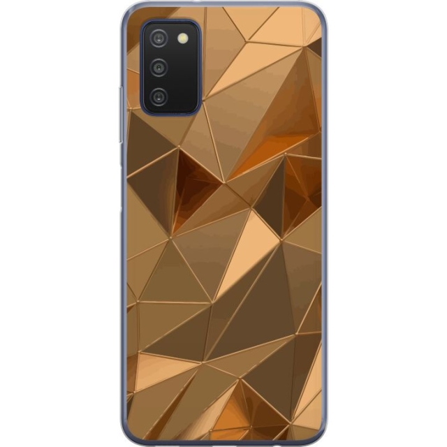 Mobile case for Samsung Galaxy A03s with 3D Gold design