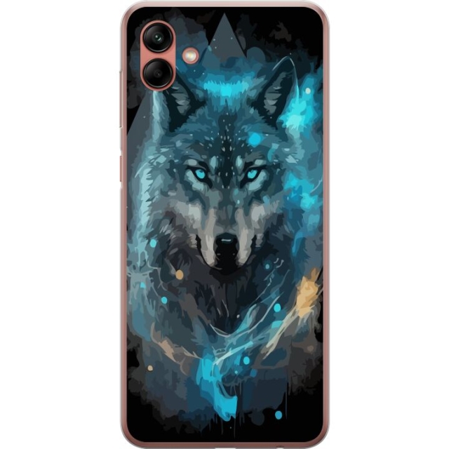 Mobile case for Samsung Galaxy A04 with Wolf design