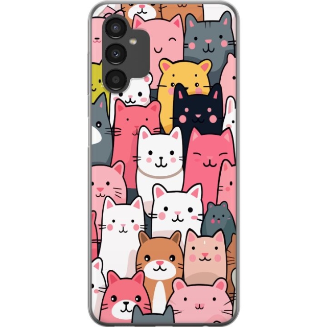Mobile case for Samsung Galaxy A04s with Cat pattern design