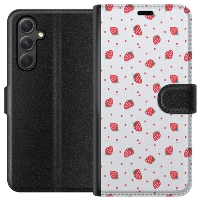 Wallet case for Samsung Galaxy A05s with Strawberries design