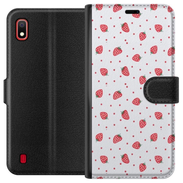Wallet case for Samsung Galaxy A10 with Strawberries design