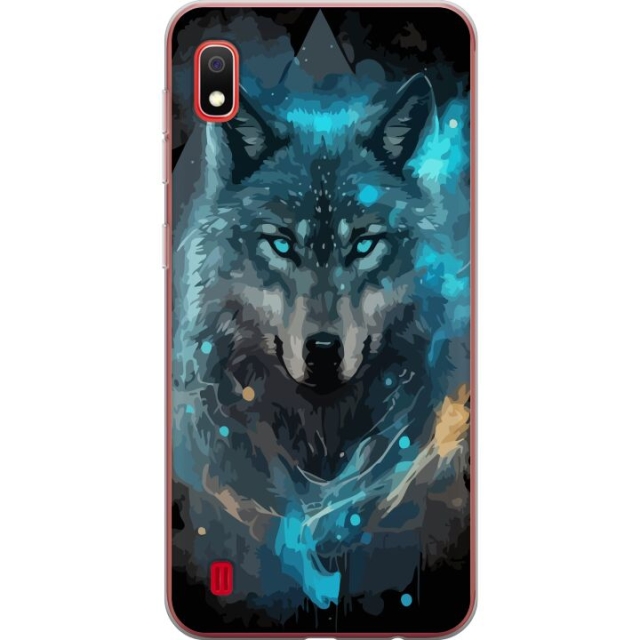 Mobile case for Samsung Galaxy A10 with Wolf design