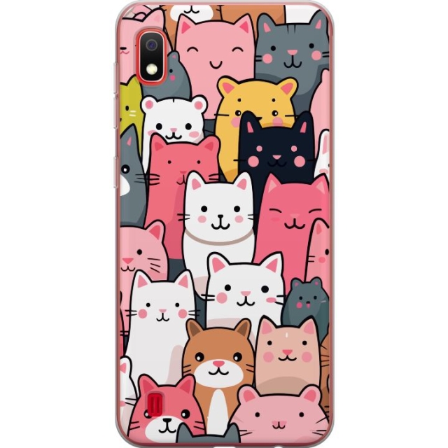 Mobile case for Samsung Galaxy A10 with Cat pattern design