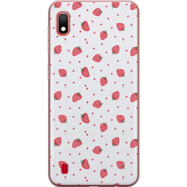 Mobile case for Samsung Galaxy A10 with Strawberries design