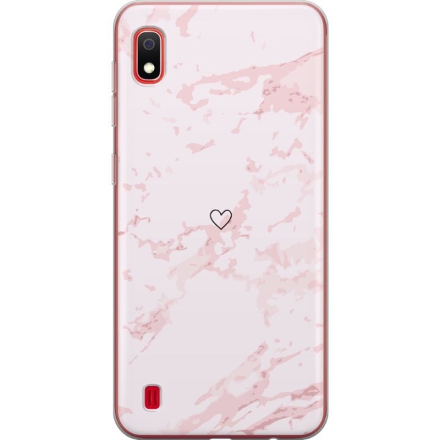 Mobile case for Samsung Galaxy A10 with Pink Heart design