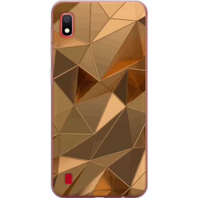 Mobile case for Samsung Galaxy A10 with 3D Gold design