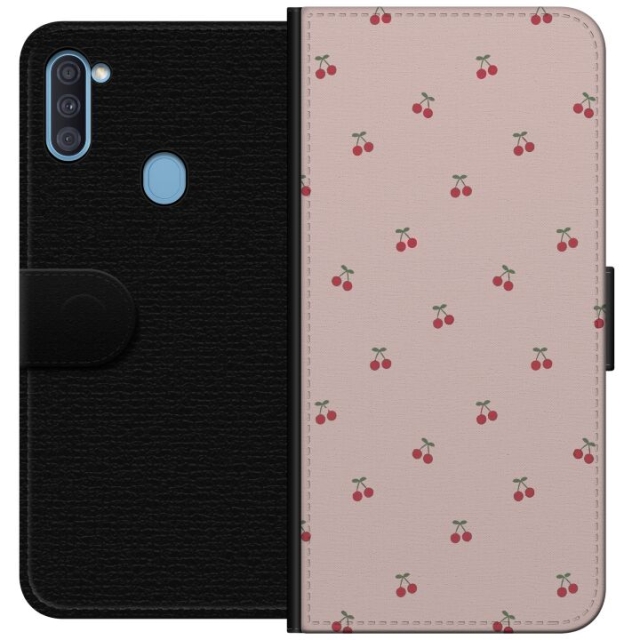 Wallet case for Samsung Galaxy A11 with Cherry design