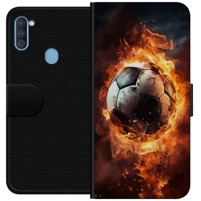 Wallet case for Samsung Galaxy A11 with Football design
