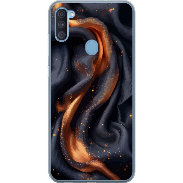 Mobile case for Samsung Galaxy A11 with Fiery silk design