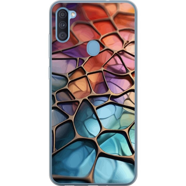 Mobile case for Samsung Galaxy A11 with Metallic pattern design