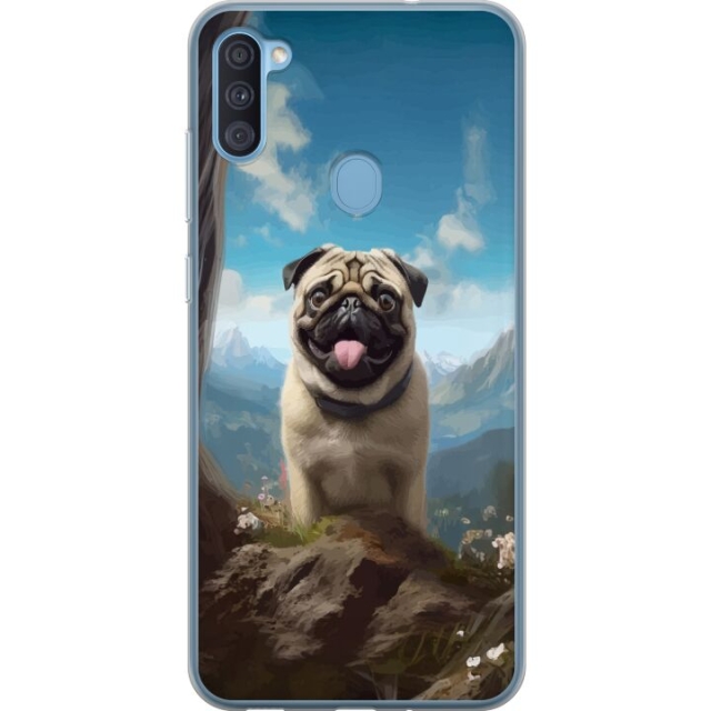 Mobile case for Samsung Galaxy A11 with Happy Dog design