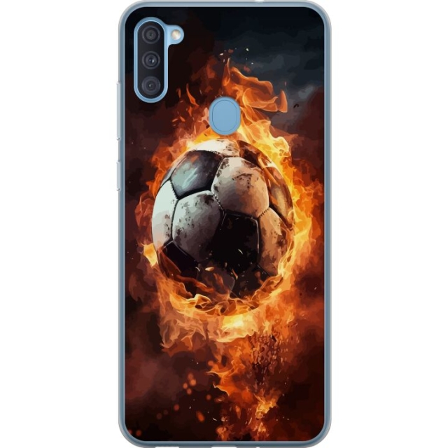 Mobile case for Samsung Galaxy A11 with Football design