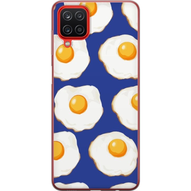 Mobile case for Samsung Galaxy A12 with Fried eggs design