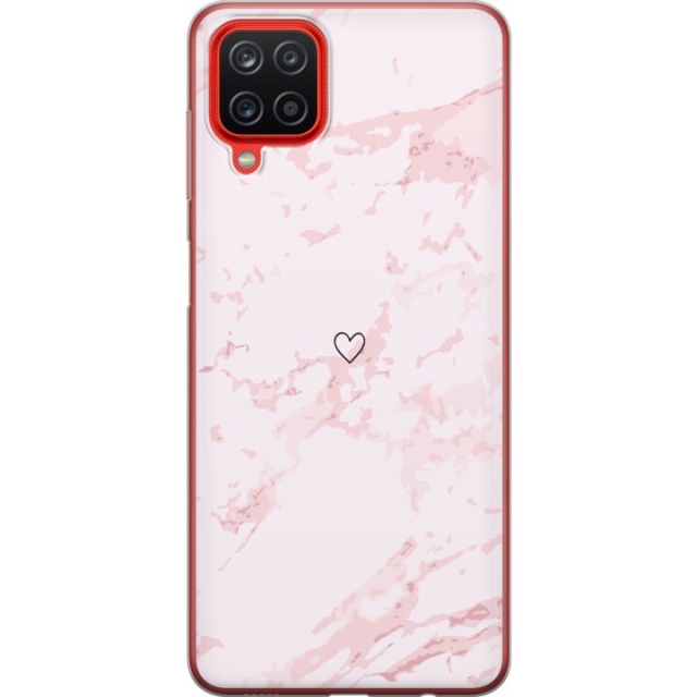 Mobile case for Samsung Galaxy A12 with Pink Heart design