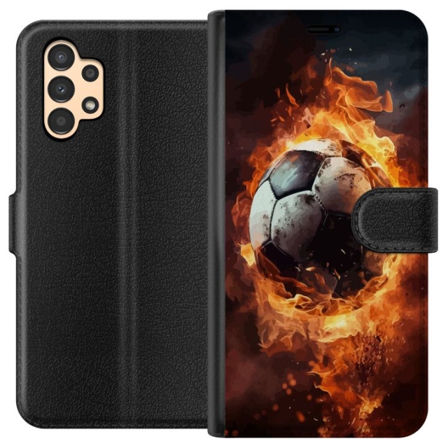 Wallet case for Samsung Galaxy A13 with Football design