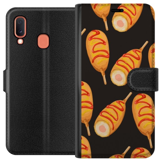 Wallet case for Samsung Galaxy A20e with Chicken drumstick design