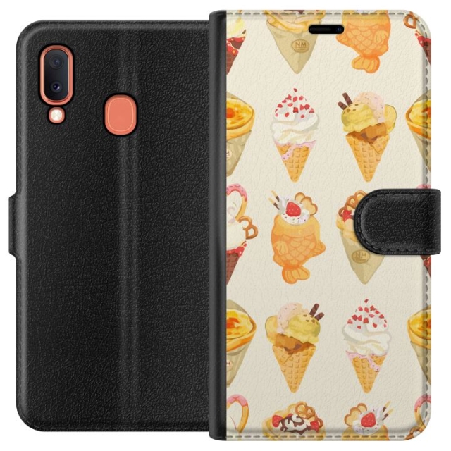 Wallet case for Samsung Galaxy A20e with Glassy design