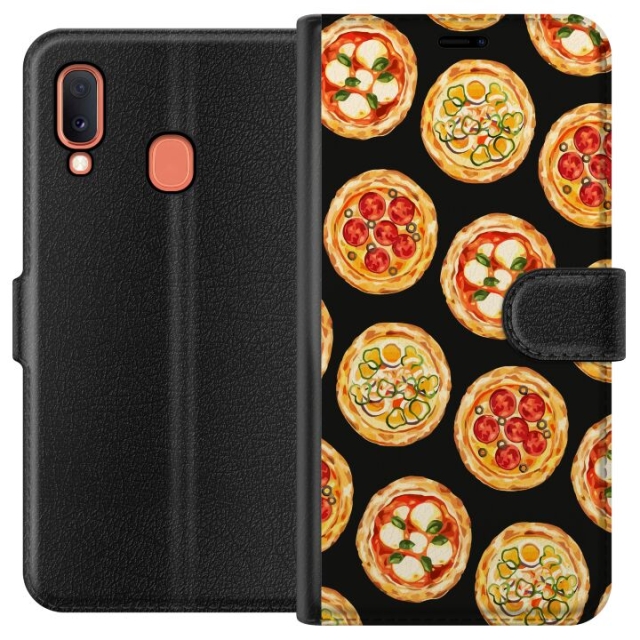 Wallet case for Samsung Galaxy A20e with Pizza design