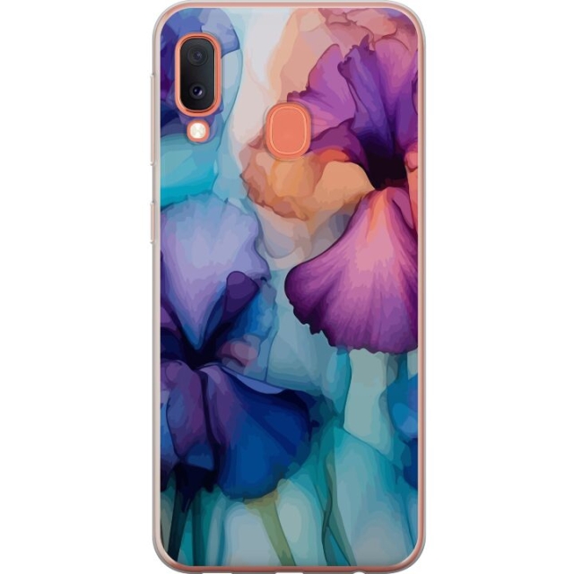 Mobile case for Samsung Galaxy A20e with Magical flowers design