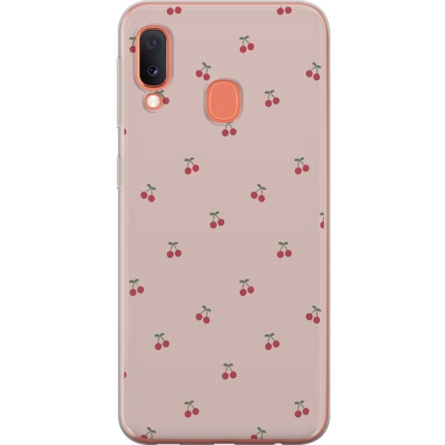 Mobile case for Samsung Galaxy A20e with Cherry design