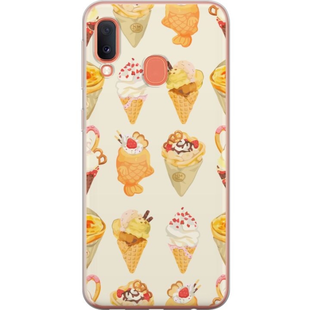 Mobile case for Samsung Galaxy A20e with Glassy design