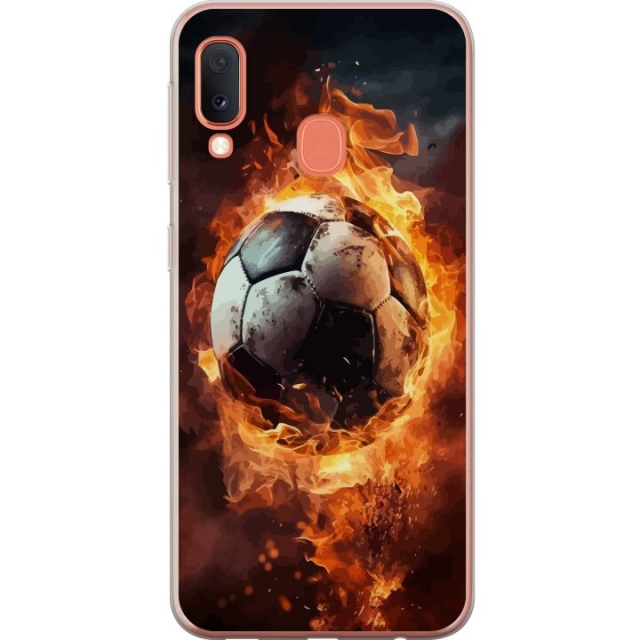 Mobile case for Samsung Galaxy A20e with Football design