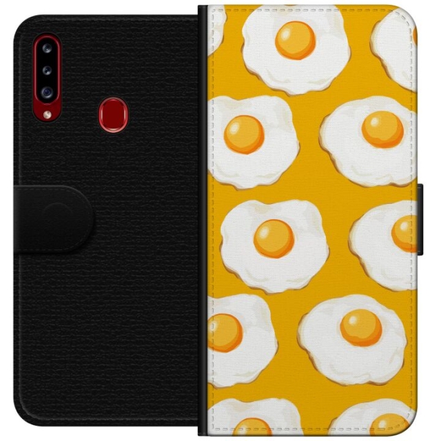 Wallet case for Samsung Galaxy A20s with Fried egg design